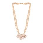 ACCESSHER Traditional Gold Plated Kundan and Moti Multistranded Long Necklace for Women and Girls, Elegant Bridal, Festive, and Special Occasion Jewelry, Pack of 1 - Fast Shipping to USA & Canada