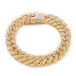 Fashion Frill Stylish Bracelet For Men Women Gold Plated American Diamond Studded Charming Golden Bracelets For Women Girls Men Boys Jewellery Accessories Love Gifts - Fast Shipping to USA & Canada