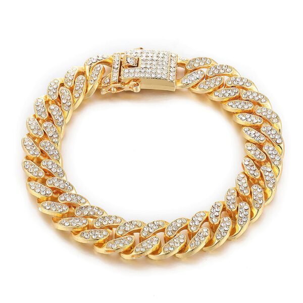Fashion Frill Stylish Bracelet For Men Women Gold Plated American Diamond Studded Charming Golden Bracelets For Women Girls Men Boys Jewellery Accessories Love Gifts - Fast Shipping to USA & Canada