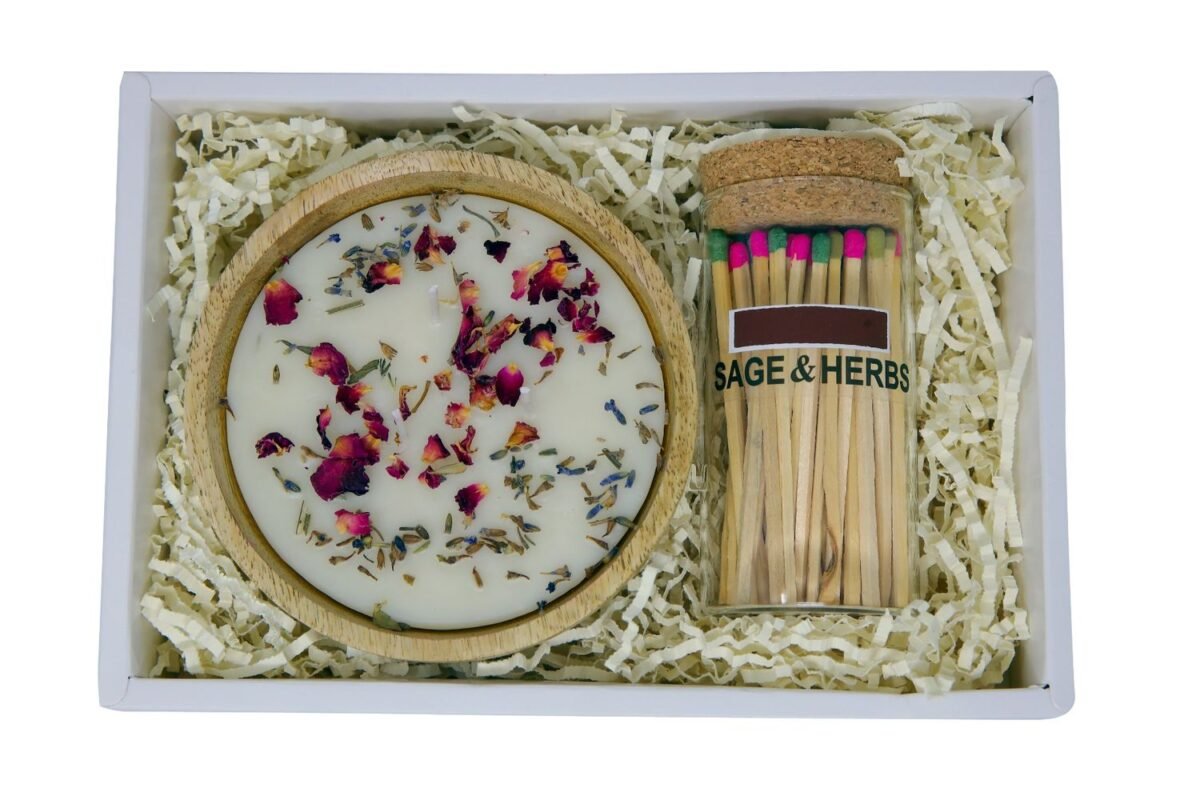 Sage & Herbs Aroma Rose Petal & Lavender Buds With Long Matchsticks - Fast Shipping to USA & Canada - Image 2