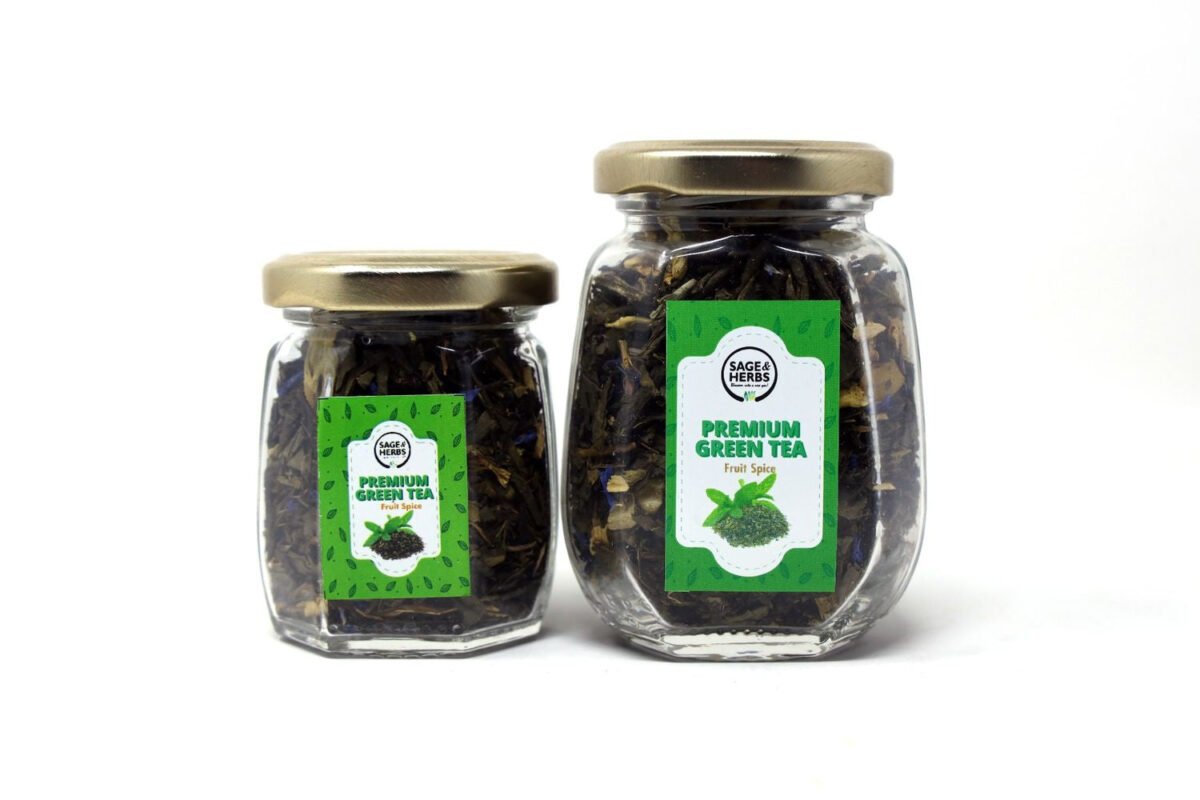 Sage & Herbs Premium Green Tea (Tulsi) - Fast Shipping to USA & Canada - Image 2