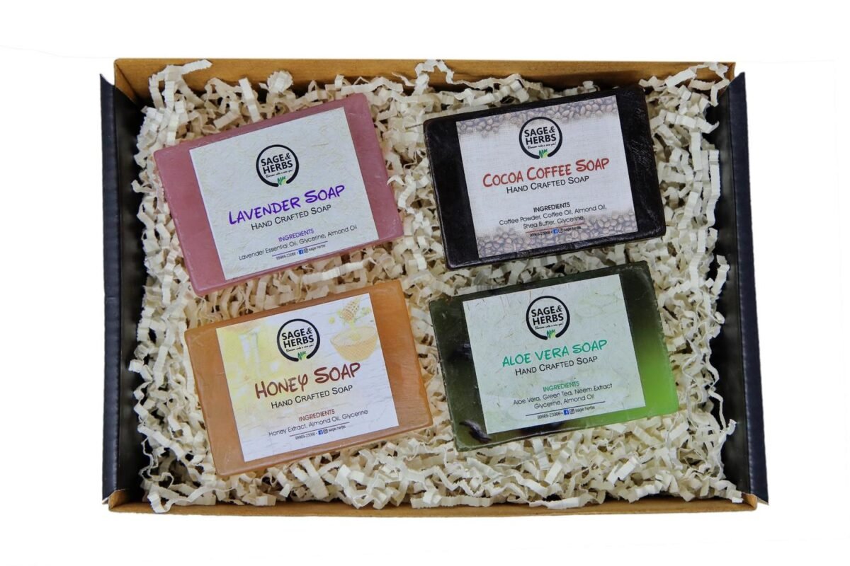 Sage & Herbs Everyday Soap Quartet - Fast Shipping to USA & Canada - Image 2