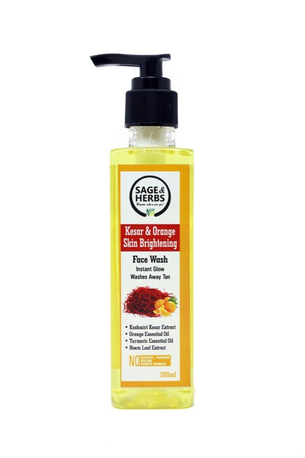 Sage & Herbs Kesar Orange Face Wash - Fast Shipping to USA & Canada