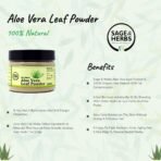 Sage & Herbs Organic Aloe Vera Leaf Powder - Fast Shipping to USA & Canada - Image 2