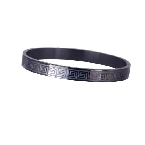 MEENAZ Bracelet for Man Black Stylish Boys brother boyfriend gents/Fashion Kada for men/Rakhi Bracelets for Men Metal/Stainless Steel Kada Hand Mens Kadas Bracelet valentine Gift open kada - Fast Shipping to USA & Canada