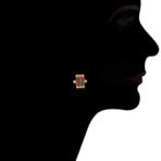 I Jewels 18K Gold Plated South Indian Multicolour Stone Long Necklace & Earrings (MC041) - Fast Shipping to USA & Canada - Image 7