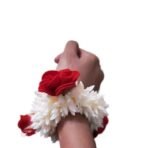 Diversa Artificial Gajra Flower Scrunchies For Hair Bun, Bracelet, Juda, and Ponytail Wedding Jewellery Reusable Fragrance Hair Mogra Gajra Tie For Women/Girls Gajra Scented Mogra (Red, Pack Of 3) - Fast Shipping to USA & Canada - Image 5