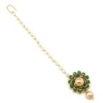 Zeneme Floral Style Attractive Maang-Tikka with Pearls for Girls & Women - Fast Shipping to USA & Canada