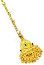 SMARNN Gold Plated Mang tikka For Women Girls - Fast Shipping to USA & Canada - Image 3