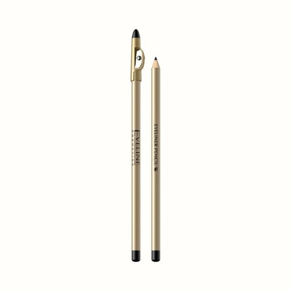 Eveline Cosmetics Eyeliner Eye Pencil ? Black, 2 g | Long-Lasting, Smudge-Resistant, Soft Texture for Precise Definition - Fast Shipping to USA & Canada