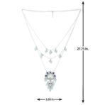 Voylla Silver Brass Bagh E Fiza Blooming Flower Motifs Necklace for Women and Girls - Fast Shipping to USA & Canada - Image 5