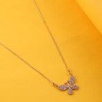 Brado Rose Gold Diamond Butterfly Pendant Chain - Fast Shipping to USA & Canada - Image 3