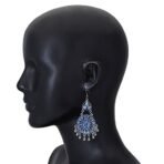 Shreyadzines Designer Afghani Oxidized Silver Enamel Earrings for Women and Girls (Blue) - Fast Shipping to USA & Canada - Image 5