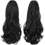 STYLE SOUL Ponytail extension,16 to 18" claw clip hair extensions ponytail Wavy and curly hair Extension Natural Looking Ponytail for Women Black, Black Color, Matte Finish - Fast Shipping to USA & Canada - Image 7