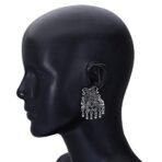 Shreyadzines Lightweight Oxidized Silver Stone Stud Statement Earrings for Women/Girls - Fast Shipping to USA & Canada - Image 4