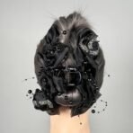 Pretty Goals Handmade Designer Hair Claw Clip for Girls and Women, Large Floral Clutcher with Fabric Roses and Glitter, Strong Grip for Bun and Ponytail Styling (Black) - Fast Shipping to USA & Canada - Image 5