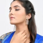 Voylla Warli Raat Ke Dhai Bhaje Koi Shehnai Baje Earrings Danglers Earrings For Women|Enamel|Summer|Gift For Her|Oxidised| - Fast Shipping to USA & Canada - Image 4