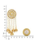 The Luxor Fashion Jewellery Traditional Gold Plated American Diamond Bahubali Long Chain Jhumka Jhumki Earrings for Women And Girls - Fast Shipping to USA & Canada - Image 7