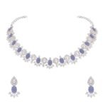 Brado Silver Polish AD Choker Necklace Set - Fast Shipping to USA & Canada - Image 2