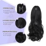 STYLE SOUL Ponytail extension,16 to 18" claw clip hair extensions ponytail Wavy and curly hair Extension Natural Looking Ponytail for Women Black, Black Color, Matte Finish - Fast Shipping to USA & Canada - Image 4