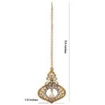 Shreyadzines Ethnic Wedding Bridal Eid Sale CZ Pearl Maang Tikka for Women and Girls - Fast Shipping to USA & Canada - Image 4