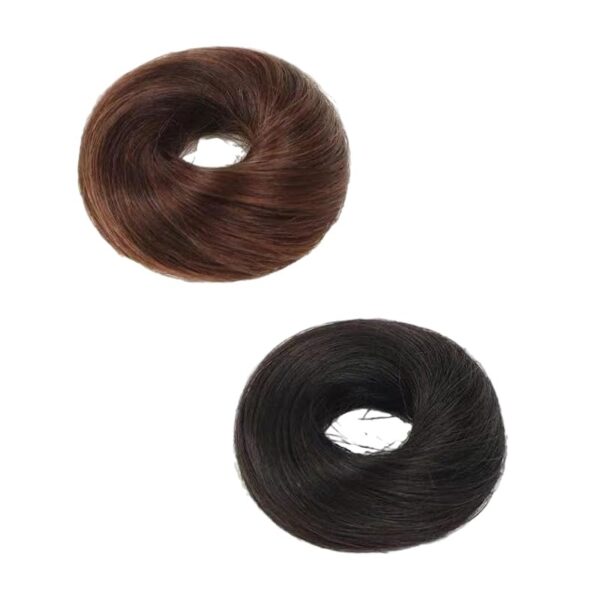 Fashion Alley Messy Bun Scrunchie Human Hair Extensions, Real Women Hair, Easy to Use, Adds Volume & Thickness, Suitable for All Hair Types (Pack of 2) - Fast Shipping to USA & Canada