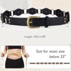 TecoKart? Vintage Belt for Women ? PU Leather Ladies Belt with Chunky Buckle, Stylish Y2K Belts for Cowgirls, Perfect for Jeans, Dress & Western Rodeo Outfits - Fast Shipping to USA & Canada - Image 3