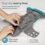 LuvLap Reusable Cloth Diaper Green Bunny - Fast Shipping to USA & Canada - Image 6