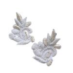 Pretty Ponytails Gift Set of Ethnic Flower Zardozi Tic Tac Hair Clips or Fancy Accessories for Kids or Girls for Weddings or Festivals - Fast Shipping to USA & Canada