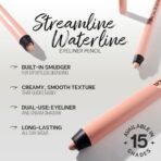Makeup Revolution London Streamline Waterline Eyeliner Pencil Nude| Ultra Creamy & Pigmented Texture | Smooth & Buttery Application | Built-in Smudger for Smokey Looks | Waterproof, Long Lasting All Day Wear | 1.3g. - Fast Shipping to USA & Canada - Image 3