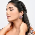 Voylla Warli Show Me Your Thumka Earrings Studs Earrings For Women|Enamel|Summer|Gift For Her|Oxidised| - Fast Shipping to USA & Canada - Image 4