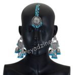 Shreyadzines Oxidized Silver Navratri Wedding Bridal Earrings with Maang Tikka Combo for Women and Girls - Fast Shipping to USA & Canada - Image 4