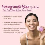 Nat Habit Lip Balm Fresh Infused Pomegranate Rose Lip Butter With Desi Ghee & Raw Honey For Lip Pigmentation, Lightening, Dark And Chapped Lips (10gm) (Pack of 2) - Fast Shipping to USA & Canada - Image 3