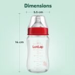 LuvLap Wide Neck Glass Feeding Bottle 150ml - Fast Shipping to USA & Canada - Image 7