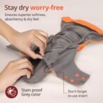 LuvLap Reusable Baby Cloth Diaper, Orange & Green - Fast Shipping to USA & Canada - Image 6