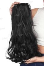 ZALYA Wavy/Curly Claw Clip Clutcher Ponytail Black Hair Extensions 22 inch For Women & Girls - Fast Shipping to USA & Canada - Image 6