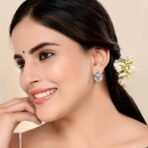 Voylla Morni Mayuri Ear Studs|Oxidised|Party|EveryDay Wear|Studs Earrings for Women| - Fast Shipping to USA & Canada - Image 4