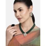 I Jewels Gold Plated Kundan & Pearl Necklace Set (ML311) - Fast Shipping to USA & Canada - Image 4