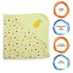 LuvLap Cotton Hooded Wrapper Baby Towel Pineapple Print, Yellow - Fast Shipping to USA & Canada - Image 3