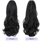 STYLE SOUL Ponytail extension,16 to 18" claw clip hair extensions ponytail Wavy and curly hair Extension Natural Looking Ponytail for Women Black, Black Color, Matte Finish - Fast Shipping to USA & Canada - Image 5