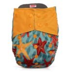 LuvLap Reusable Baby Cloth Diaper Blue Stars - Fast Shipping to USA & Canada - Image 2