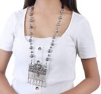 Shreyadzines Traditional German Silver Boho Designer Oxidized Silver Ghungroo Statement Choker Necklace Women. - Fast Shipping to USA & Canada - Image 5