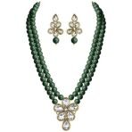 I Jewels Gold Plated Kundan & Pearl Necklace Set (ML311) - Fast Shipping to USA & Canada - Image 2