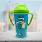LuvLap Tiny Giffy Sippy Cup 300ml, Green - Fast Shipping to USA & Canada - Image 3