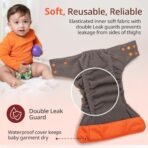 LuvLap Reusable Baby Cloth Diaper, Orange & Green - Fast Shipping to USA & Canada - Image 3