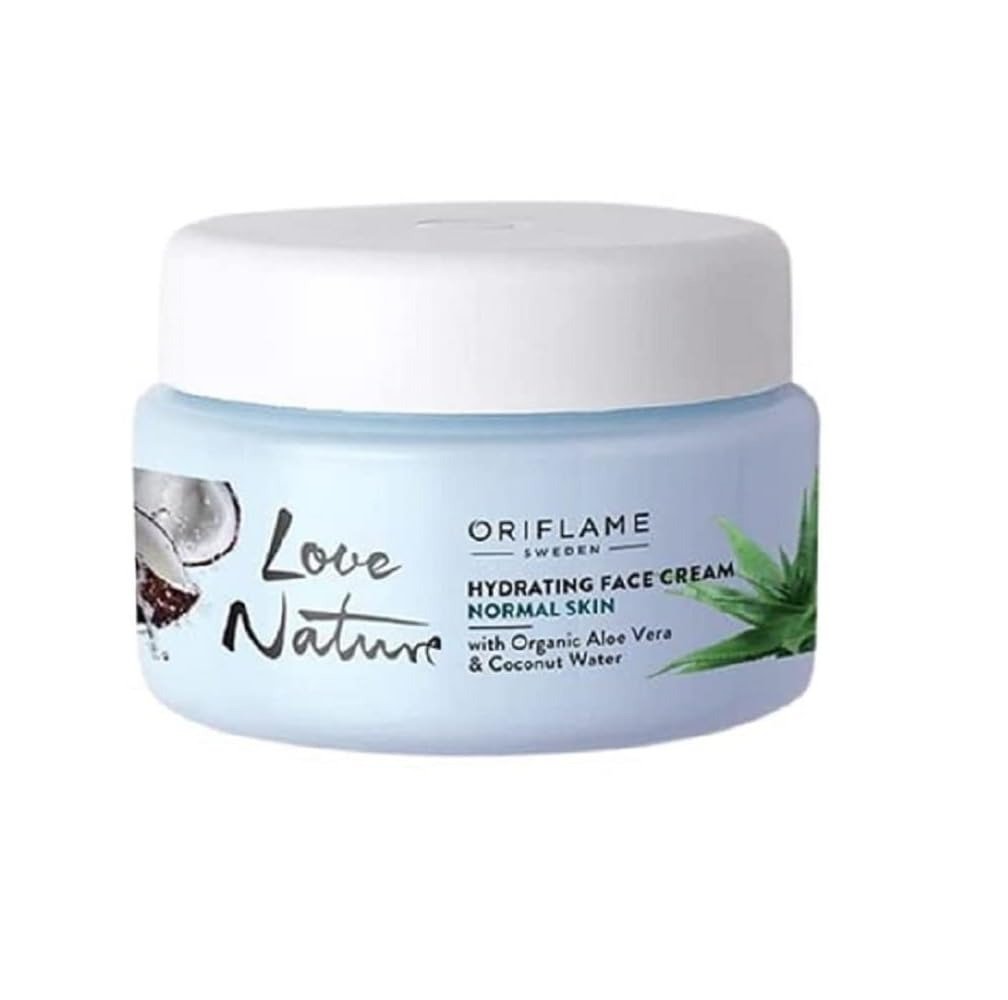 41bB9M-KdTL-1.jpg Oriflame Love Nature Hydrating Face Cream With Organic Aloe Vera & Coconut, 50ml - Fast Shipping to USA & Canada - Image 1
