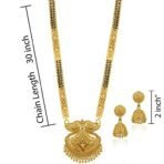 Brado Gold Plated Long Earring Mangalsutra Combo - Fast Shipping to USA & Canada - Image 5