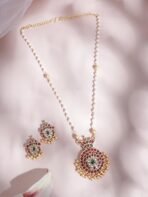 Rubans Dual Layered & Beaded Design Necklace Set for Women & Girls | Handcrafted Jewelry | Ideal for Weddings, Ethnic Wear & Festive Occasions - Fast Shipping to USA & Canada - Image 5