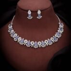 Brado Silver Polish AD Choker Necklace Set - Fast Shipping to USA & Canada - Image 3
