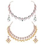 Bardo Antique Rose Gold AD Choker Set - Fast Shipping to USA & Canada - Image 2